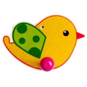 Kleine Garderobe Vogel gelb