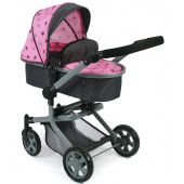 Kombi-Puppenwagen Mika Sternchen grau