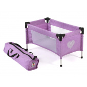 Puppen-Reisebett Melange Flieder