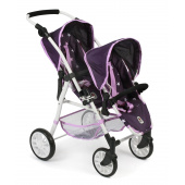 Tandem-Buggy Twinny Stars lila