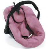 Puppen-Autositz Jeans pink