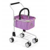 Supermarkt-Einkaufswagen mit Tragekorb Melange Flieder