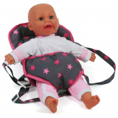 Puppen-Tragegurt Sternchen pink