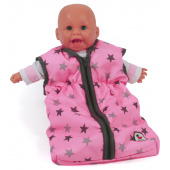 Puppen-Schlafsack Sternchen grau