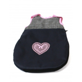 Puppen-Schlafsack BOLA Melange grau-navy